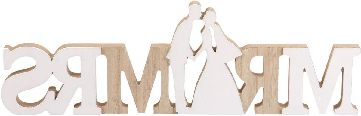   - : Houten heer en mevrouw brieven - Bruiloft DIY tafel ornament - Verjaardag decoratie - Valentijnsdag - Geassorteerde kleuren