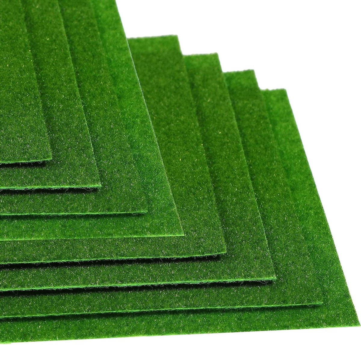   - : Mini Kunstgrastapijt 8 Stuks 15 x 15 cm - Ambachtelijke Decoratie - Modelbouw - Poppenhuis