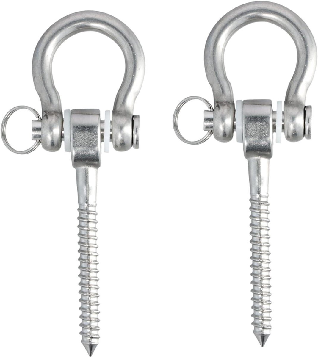   - : Roestvrijstalen schommelhaken set van 2 - 180° zware schommelhanger voor houten schommel - Hangmathaken voor veranda en yogastoel - 400 kg capaciteit