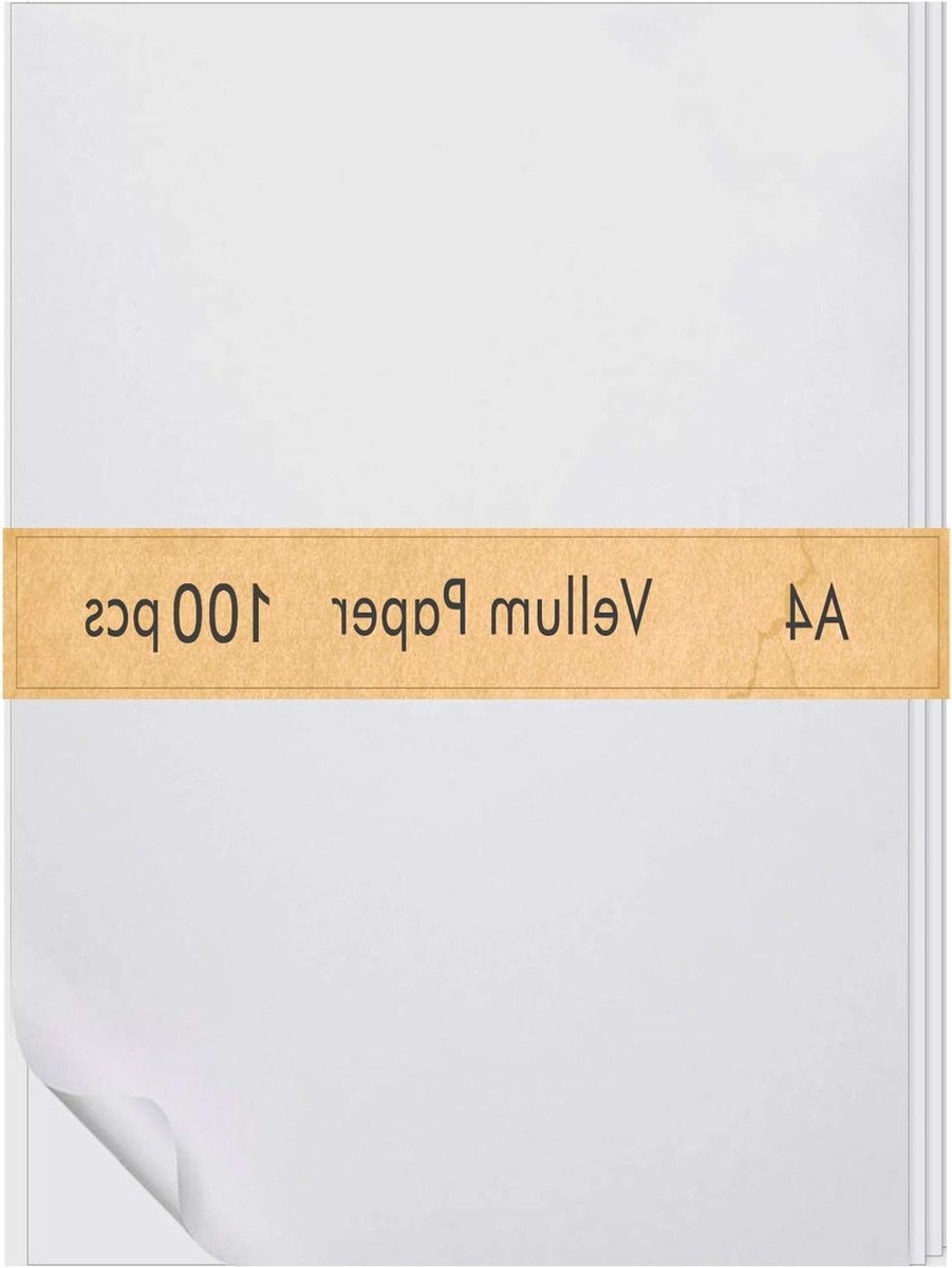 Brenzoos - 100 vellen zijdepapier voor schetsen en tekenen - glanzend en transparant - 205 x 28 cm