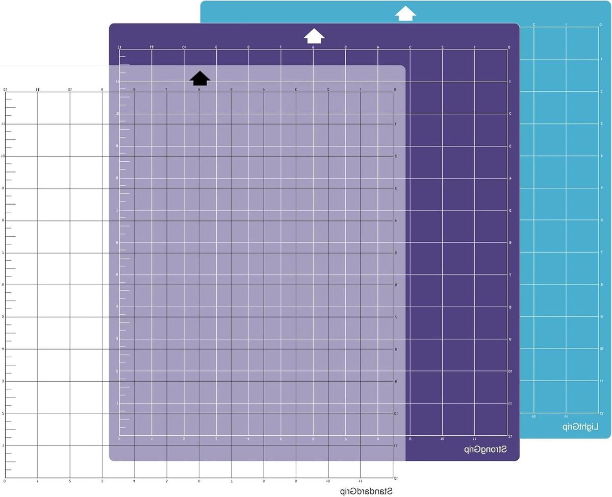 Brenzoos - 3-delige snijmat set 30 x 30 cm voor Silhouette Cameo snijmachines - Zelfklevend en antislip - Vervanging voor knutselen en naaien - Standaardgrip, Lightgrip, Stronggrip - Inclusief gratis verzending
