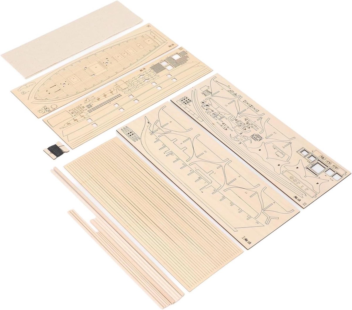 Brenzoos - Bouwset Houten Bootmodel Schaal 1/100 - Voor Volwassenen Doe-Het-Zelf Project