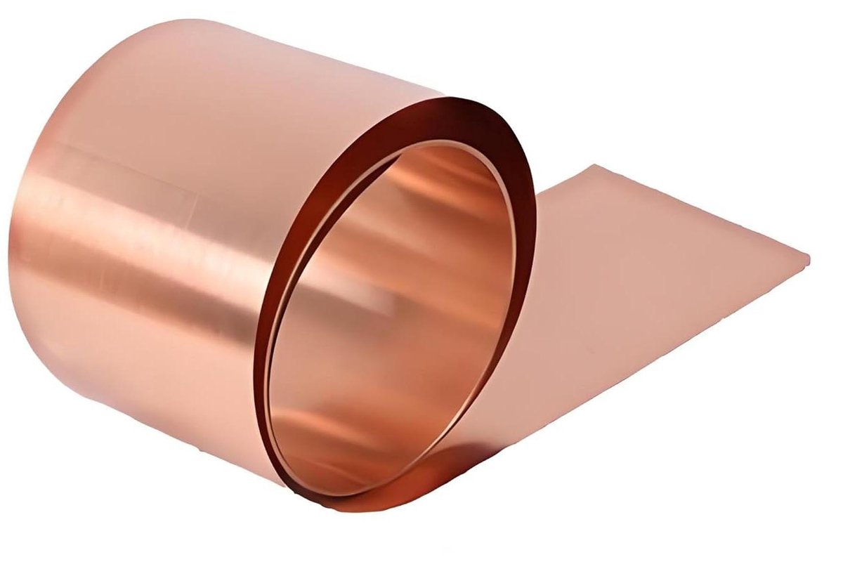 Brenzoos - Dunne koperfolie van hoge zuiverheid, 99,99% CU, 0,05 mm x 10 mm x 1000 mm, metaalfolie