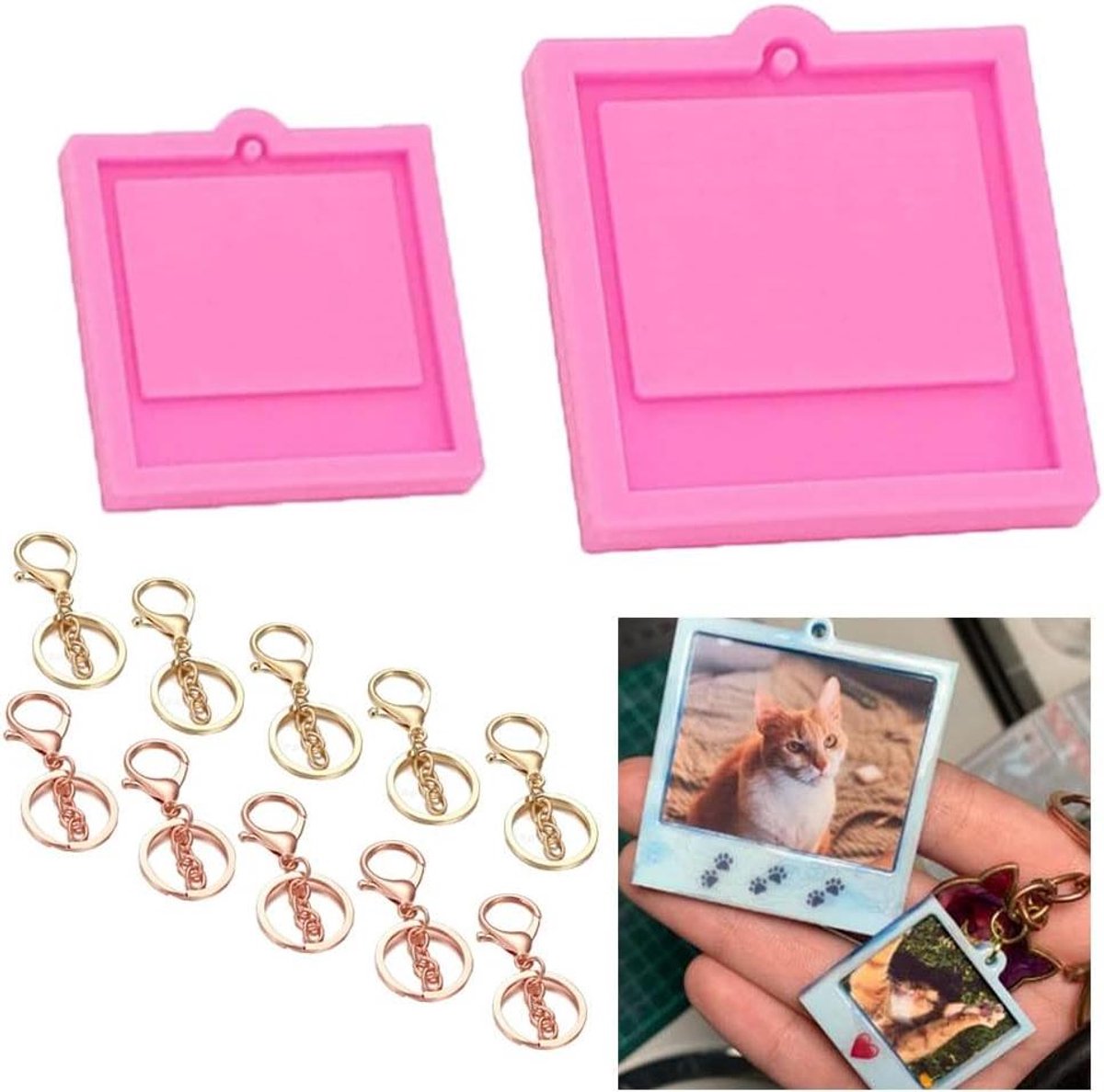 Brenzoos - Epoxyhars Vormen Set voor Hangers en Sleutelhangers - 12 Stuks