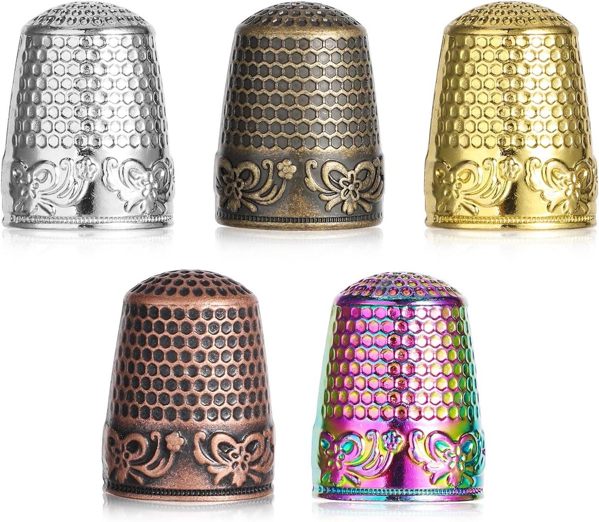 Brenzoos - Handige vingerhoeden set voor handnaaien en borduurwerk - 5 stuks