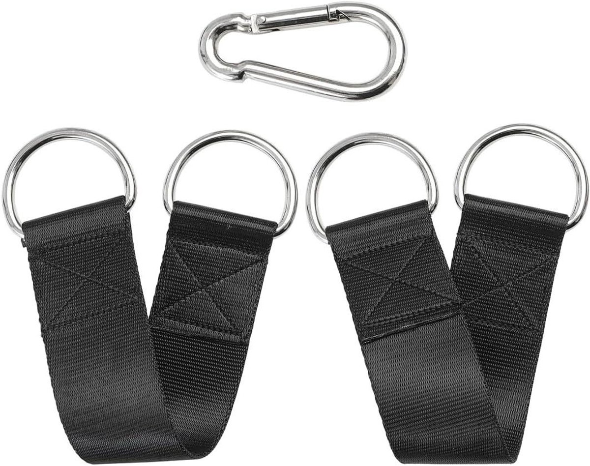   - Hangmatbevestiging Set met Scheurvaste Nylon Straps en Karabijnhaken - Draagbare Ophanging voor Swing Chair - 2 Stuks