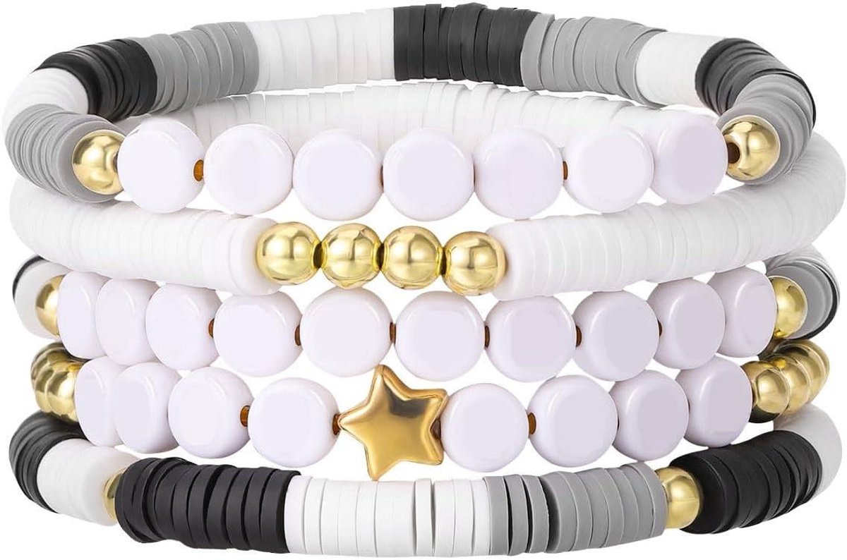   - Heishi Surferarmband voor vrouwen en tienermeisjes - Vriendschap armband met kleurrijke kralen - Y2K sieraden