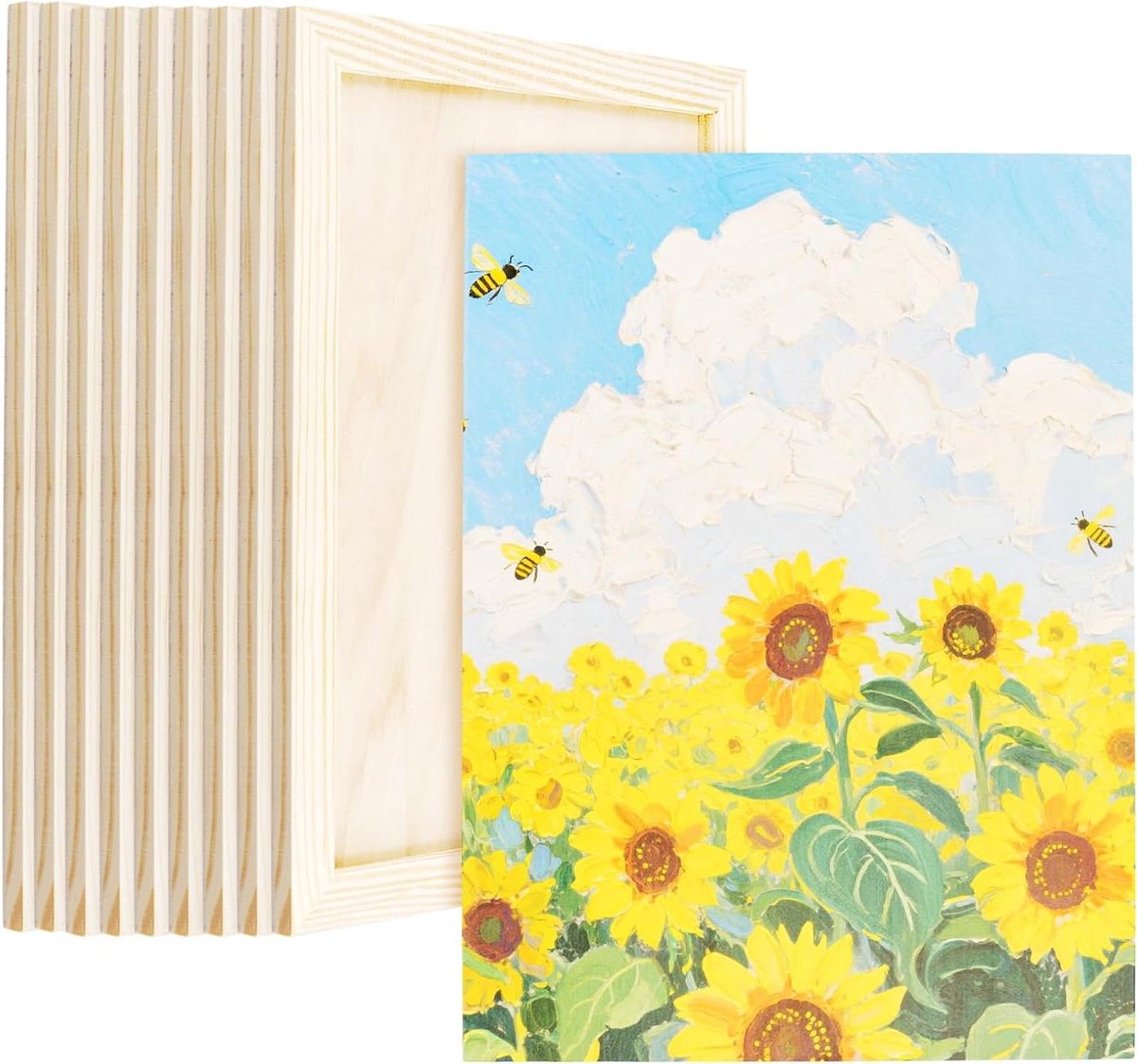 Brenzoos - Houten Schilderdoek A4 Formaat om te Beschilderen 0 StuksSet van 10 A4 houten canvas schilderdoeken, ideaal voor kunst, schilderen en knutselen - Afmetingen305 x 225 x 13 cm