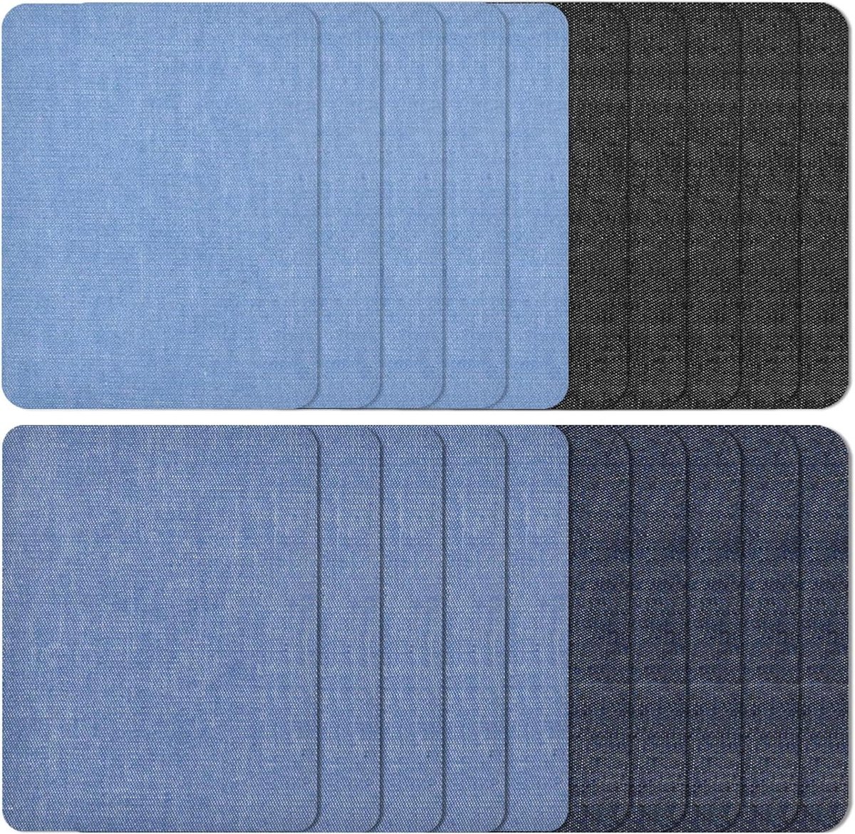 Brenzoos - Strijkpatches voor jeans - Set van 20 stuks - Opstrijkbaar - Snijbaar - Kleding en jassen - DIY