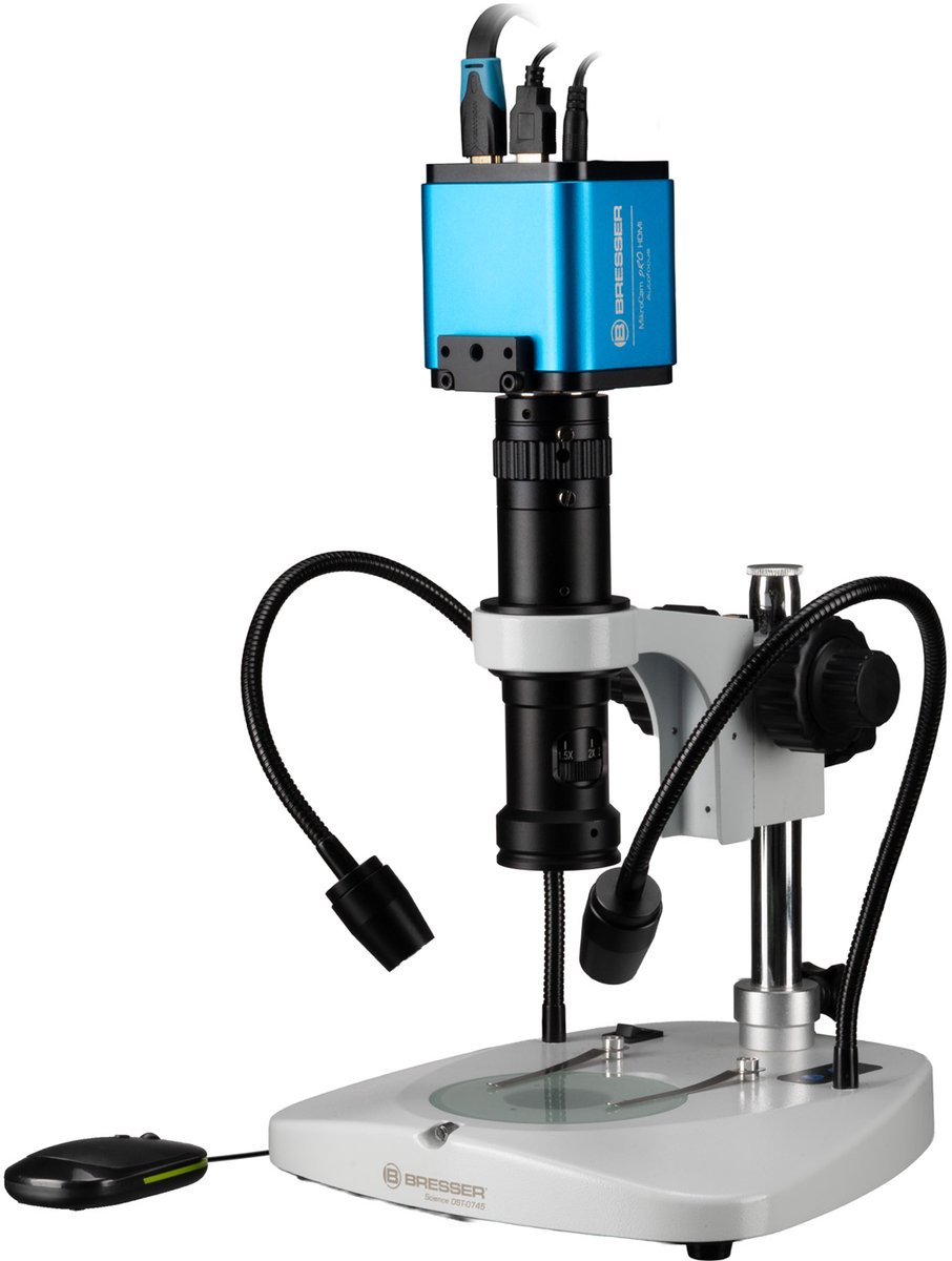Bresser Microscoop - DST-0745 - Zoomoptiek voor digitale microscoop- en ultra-macro-opanemen - Incl. MikroCam PRO HDMI Autofocus