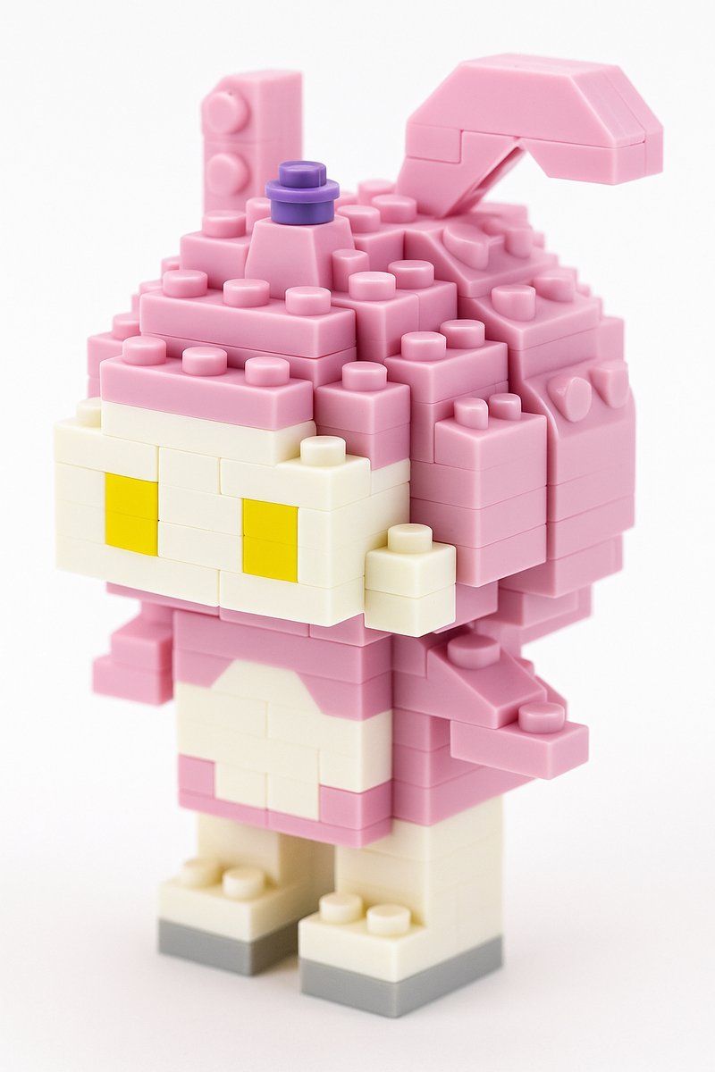 LEGO-compatibel Bouwfiguur Konijn - DIY Bouwpakket - Educatief Speelgoed - Bricks - 7,8x4x11,3 cm - Creatief Bouwen - Kinderen vanaf 6 jaar
