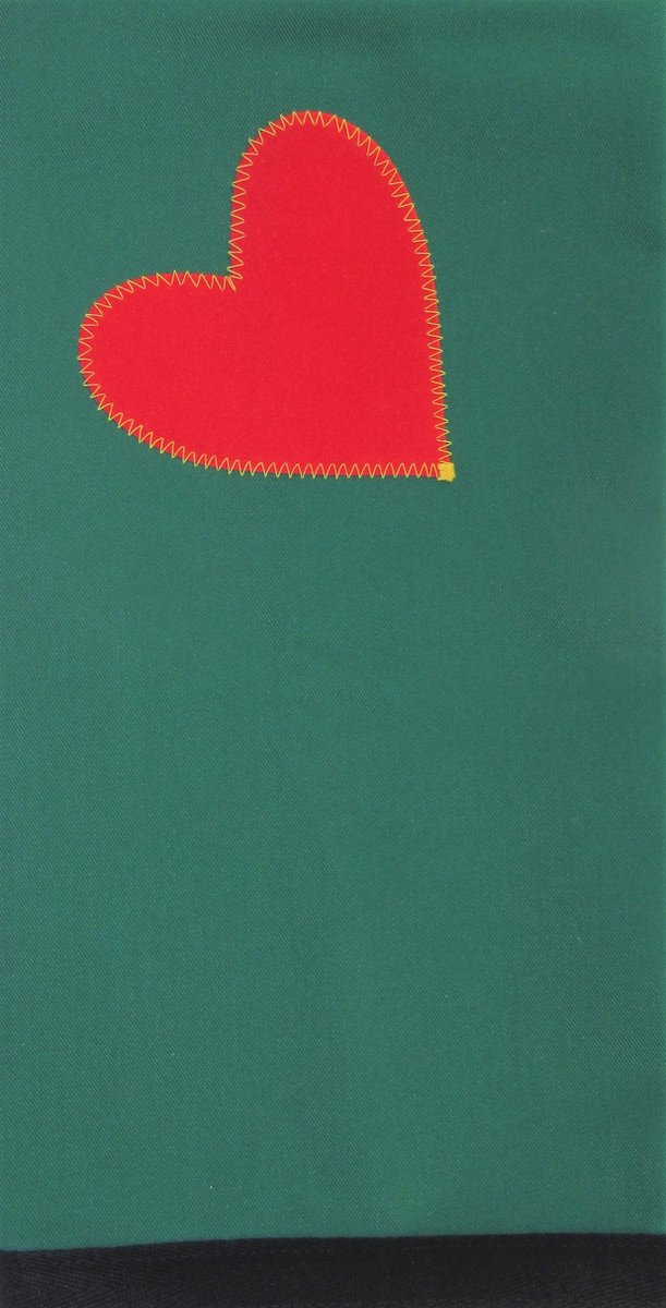 Bridgekleed 150 cm x 150 cm kaartgroen met zwarte bies afgewerkt.