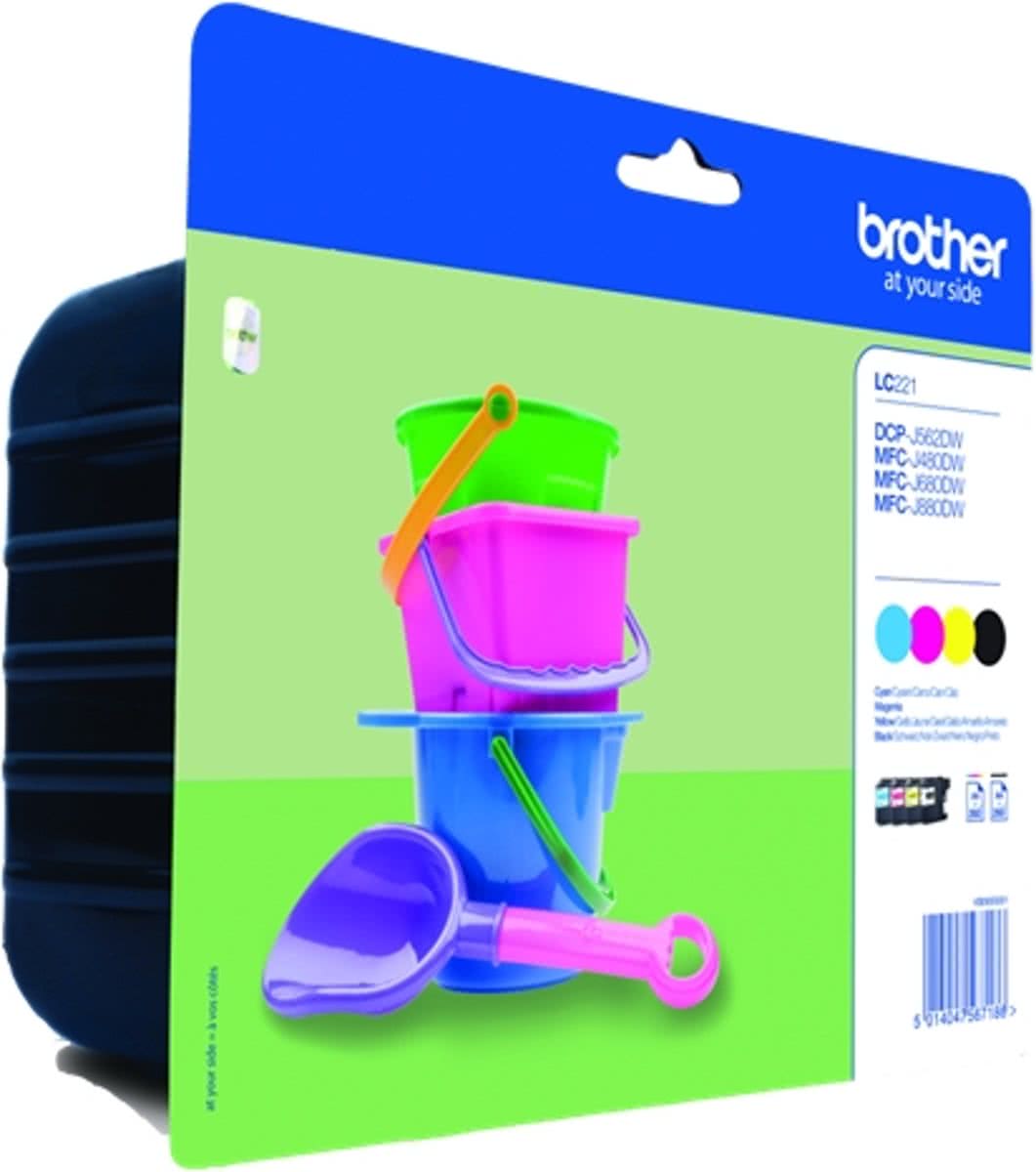   LC-221BKCMY - Inktcartridge / Zwart / Geel / Magenta / Cyaan