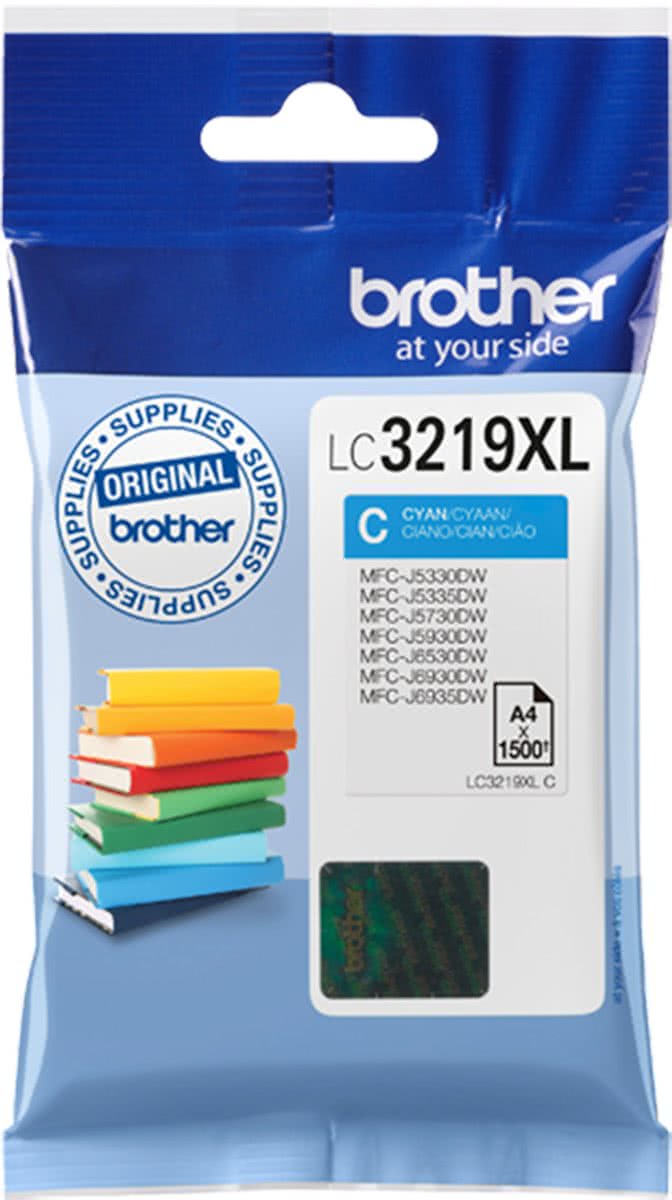 Brother LC-3219XLC 1500paginas Blauw inktcartridge