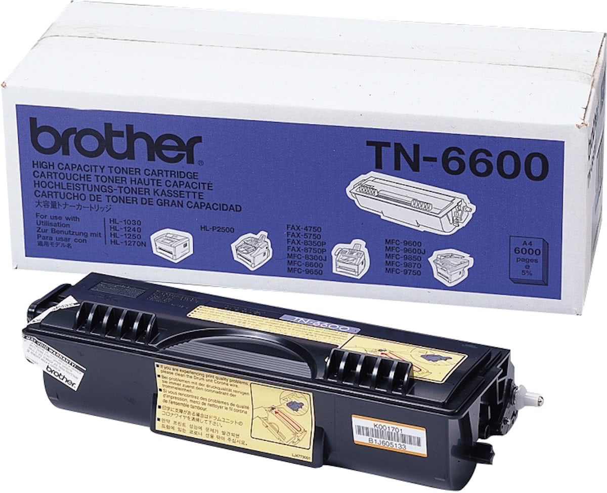 Brother TN-6600 - Tonercartridge / Zwart