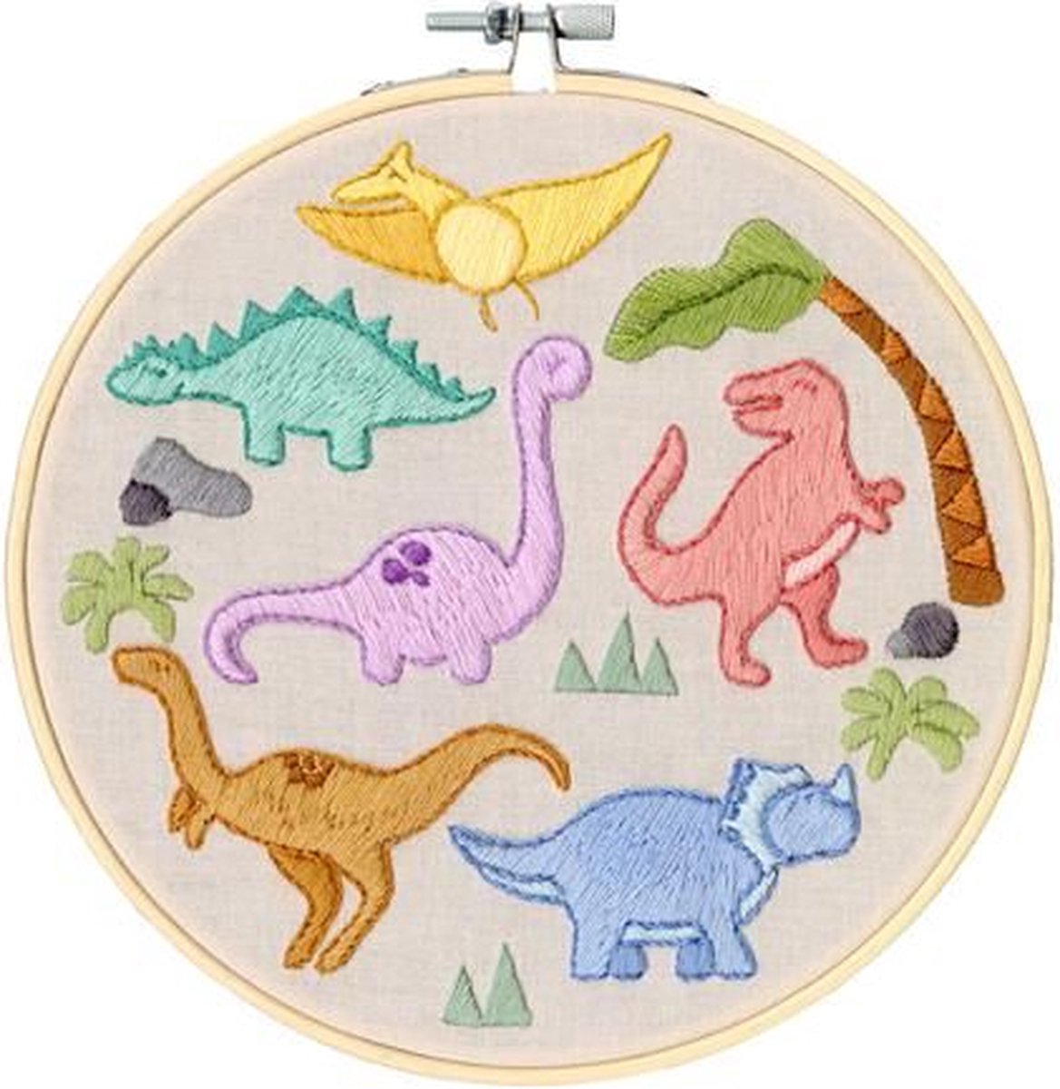 Borduurpakket Vrij Borduren - Dinosaurussen - Restyle