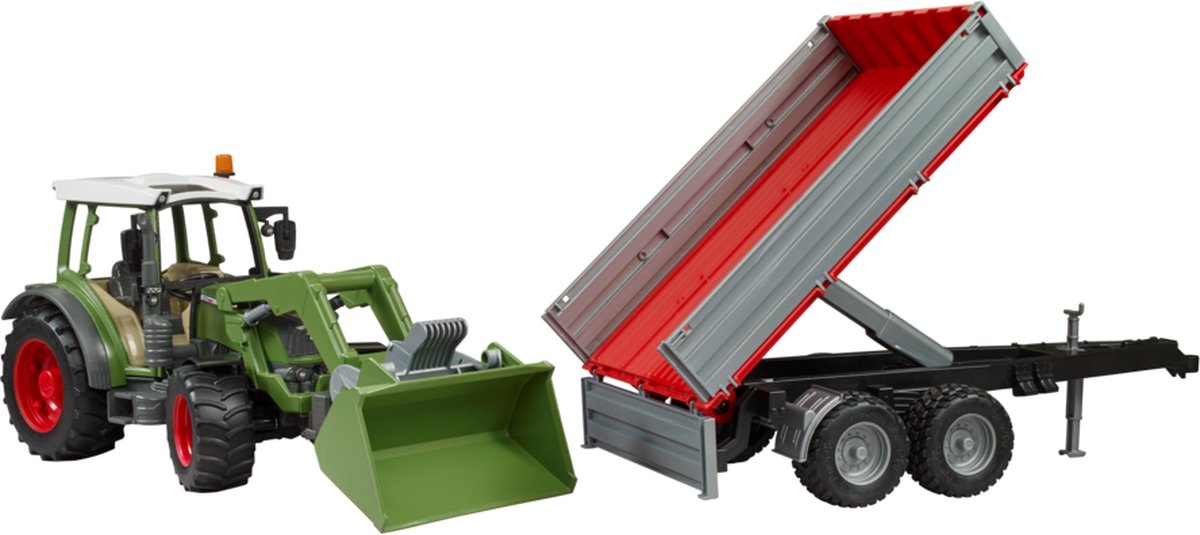   Fendt Vario 211 met Voorlader en Aanhanger