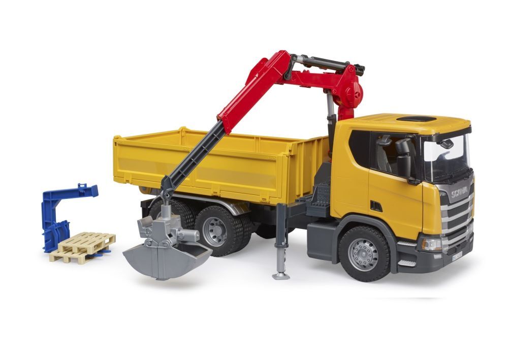   Scania Super 560R bouwvrachtW + kraan, 2 pallets