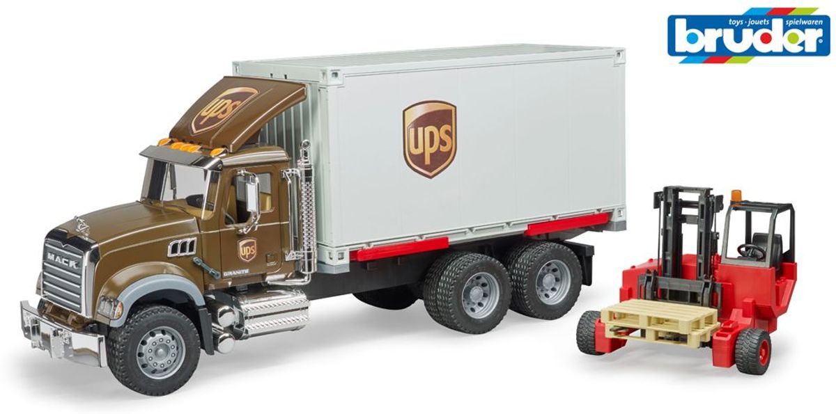 Vrachtwagen MACK UPS Met Heftruck