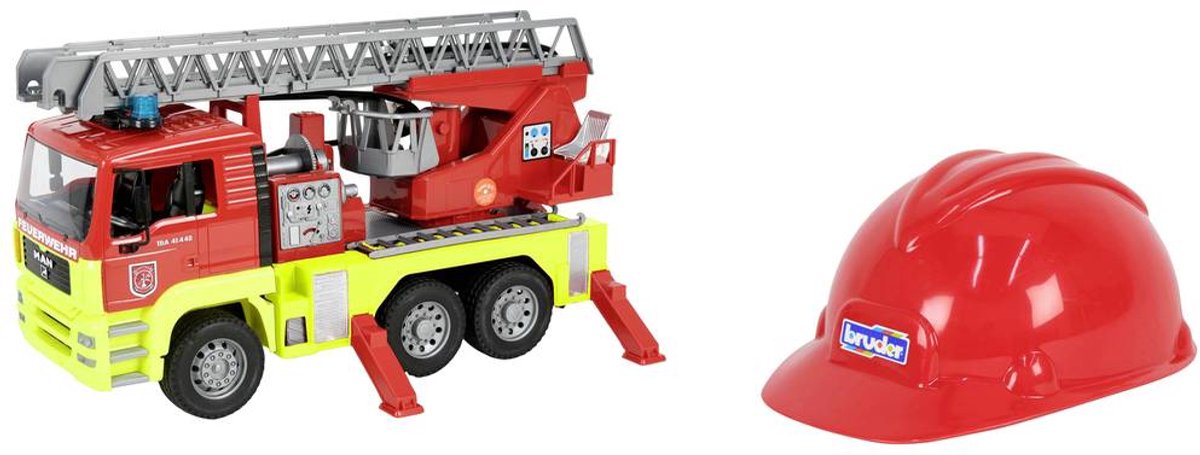 bruder MAN TGA brandweer-draailadder + vuurwerfhelm Kant-en-klaar model Hulpdienstvoertuig (model)