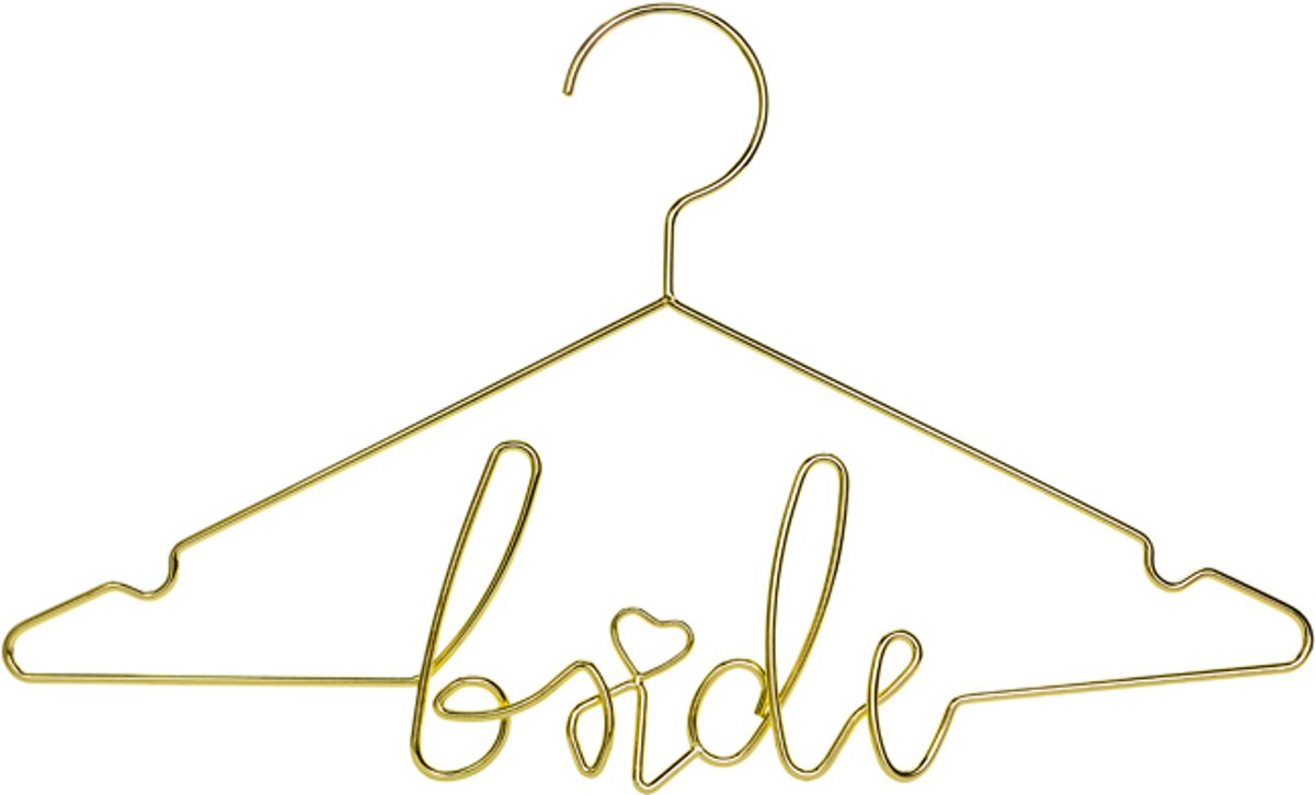 Kledinghanger bride - goud metaal