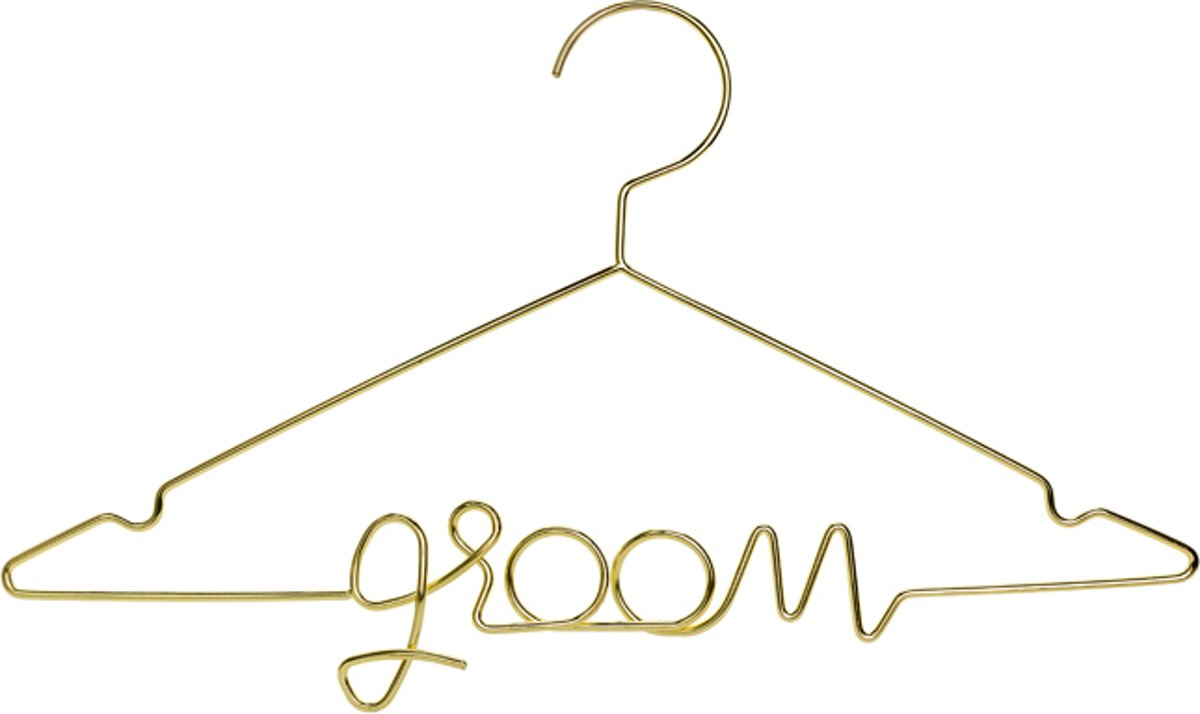 Kledinghanger groom - goud metaal