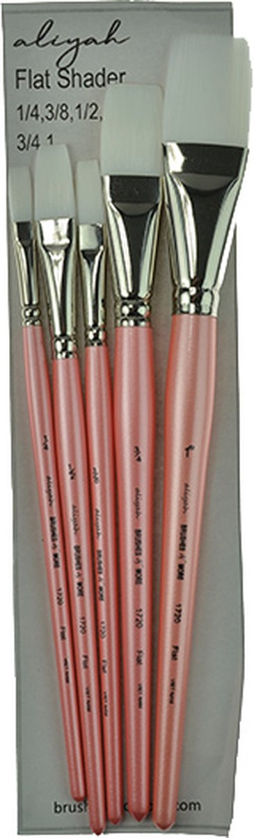Aliyah Flat Shader Penselen Set 5 pcs