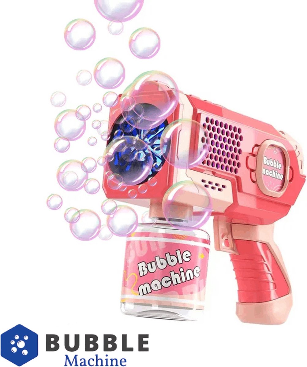 Bubblemachine Bubble Gun - Bellenblaas geweer met LED lights - Roze