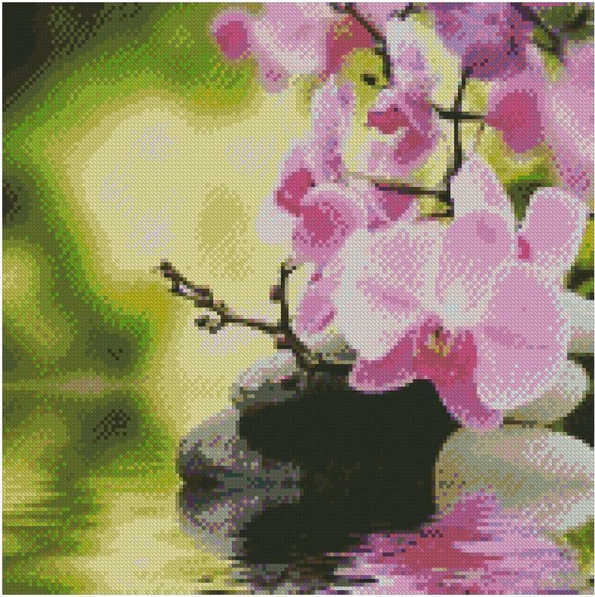 Diamond Painting Waterlelie 40x40 - inclusief accessoires