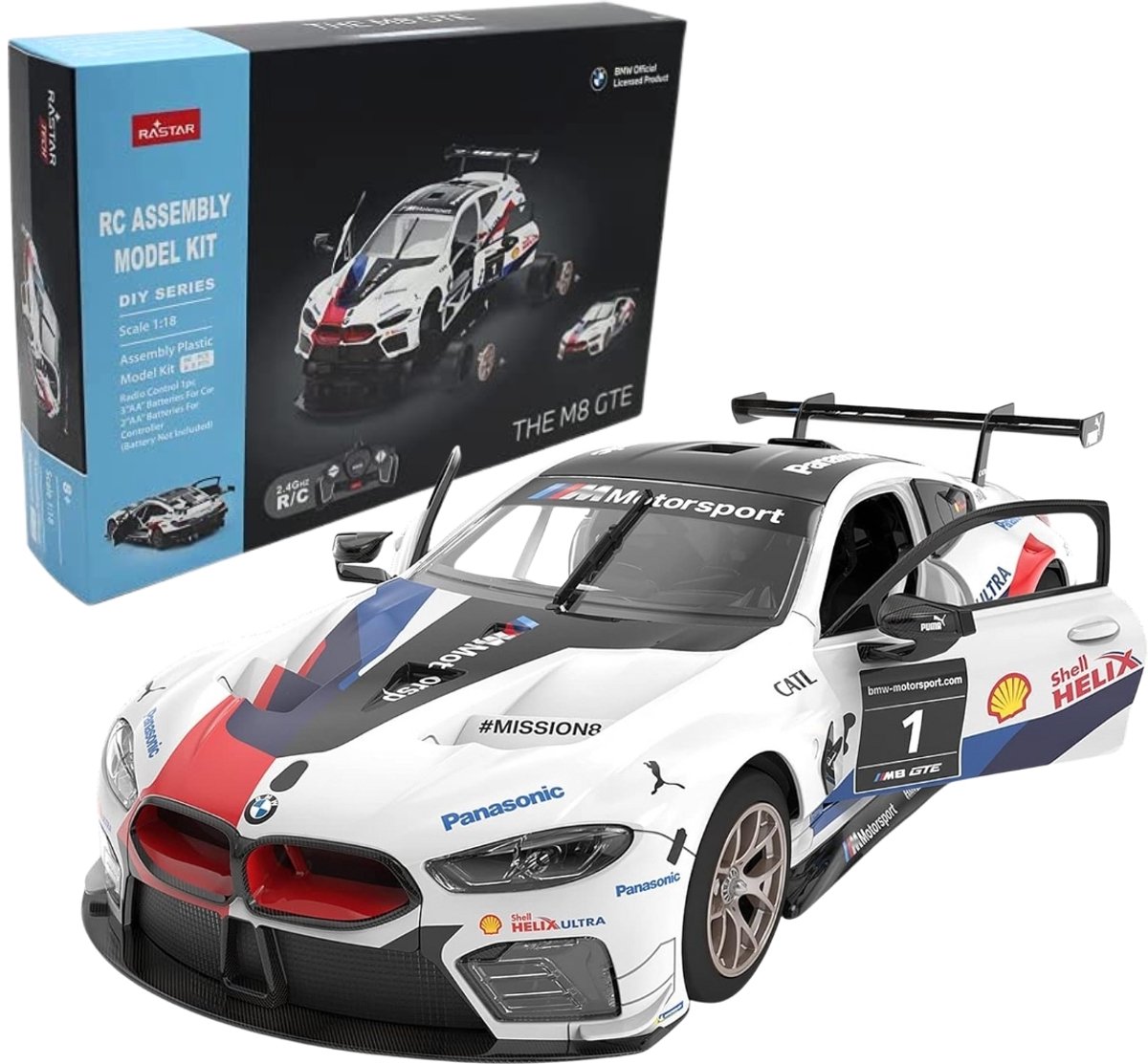 BMW M8 afstand bestuurbare rc modelauto schaal 1:18