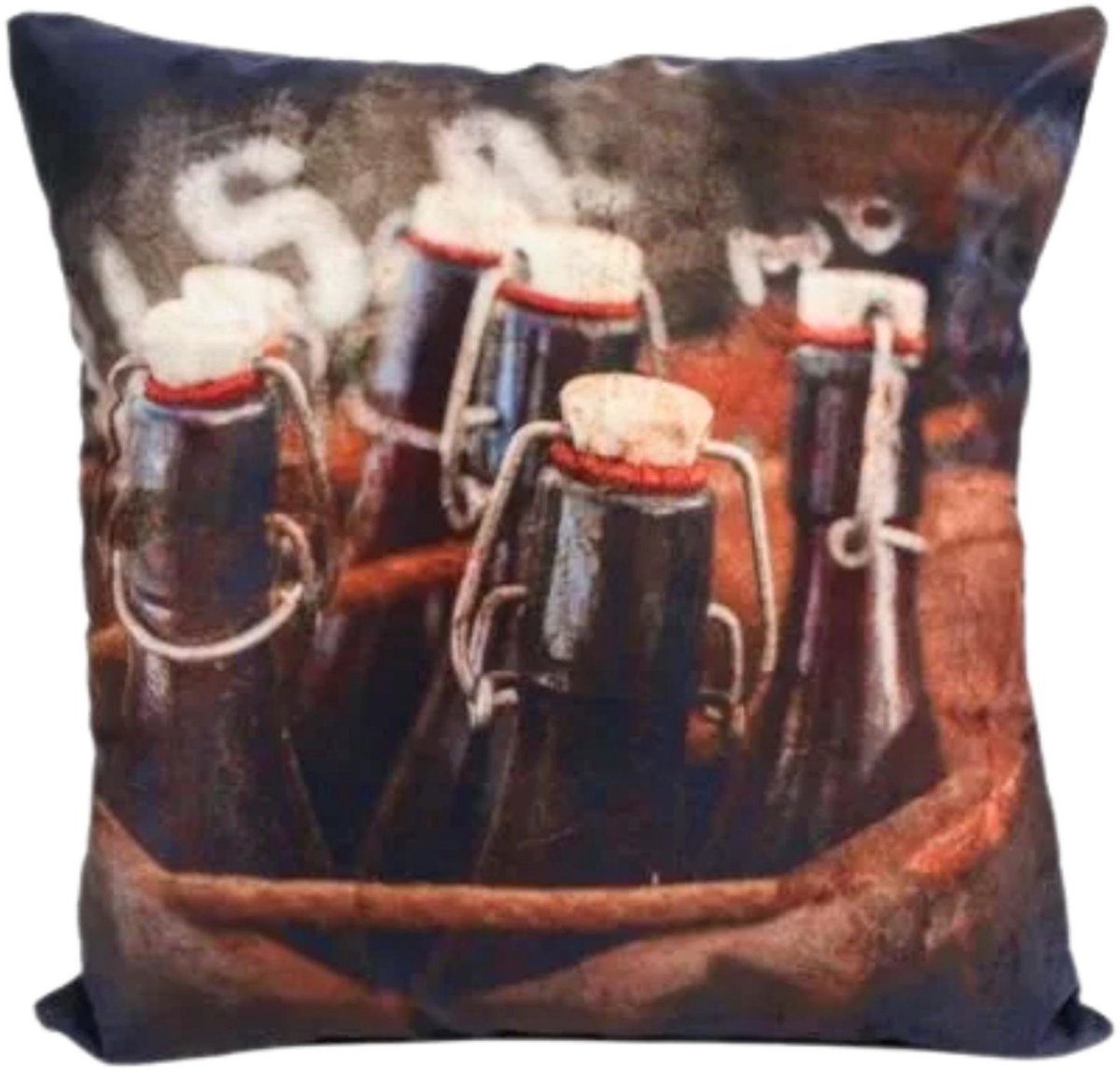 Kussen Bottles velvet 40 x 40 cm
