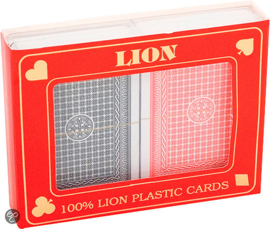 LION CARDS 100% PLASTIC DOUBLE