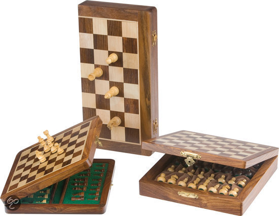 Schaakset Magnetisch15x30 Sheesham