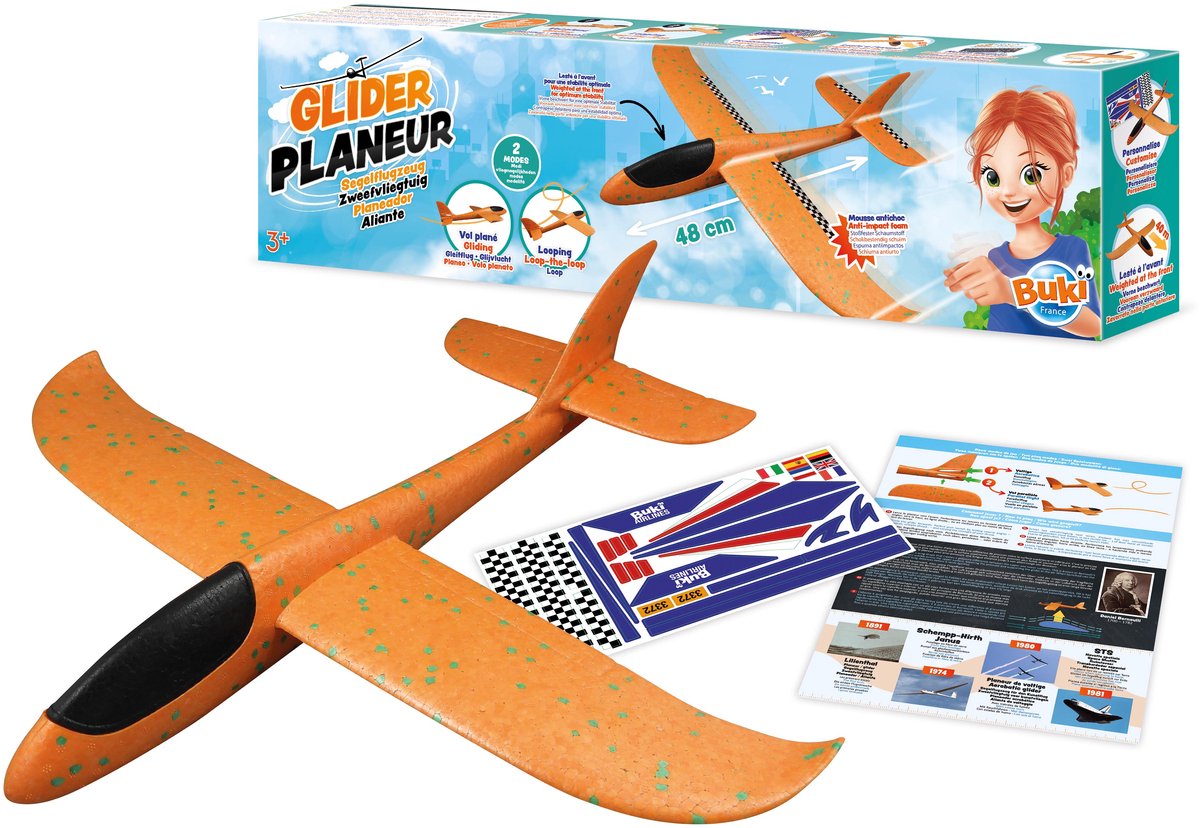 BUKI-ZWEEFVLIEGTUIG 48CM