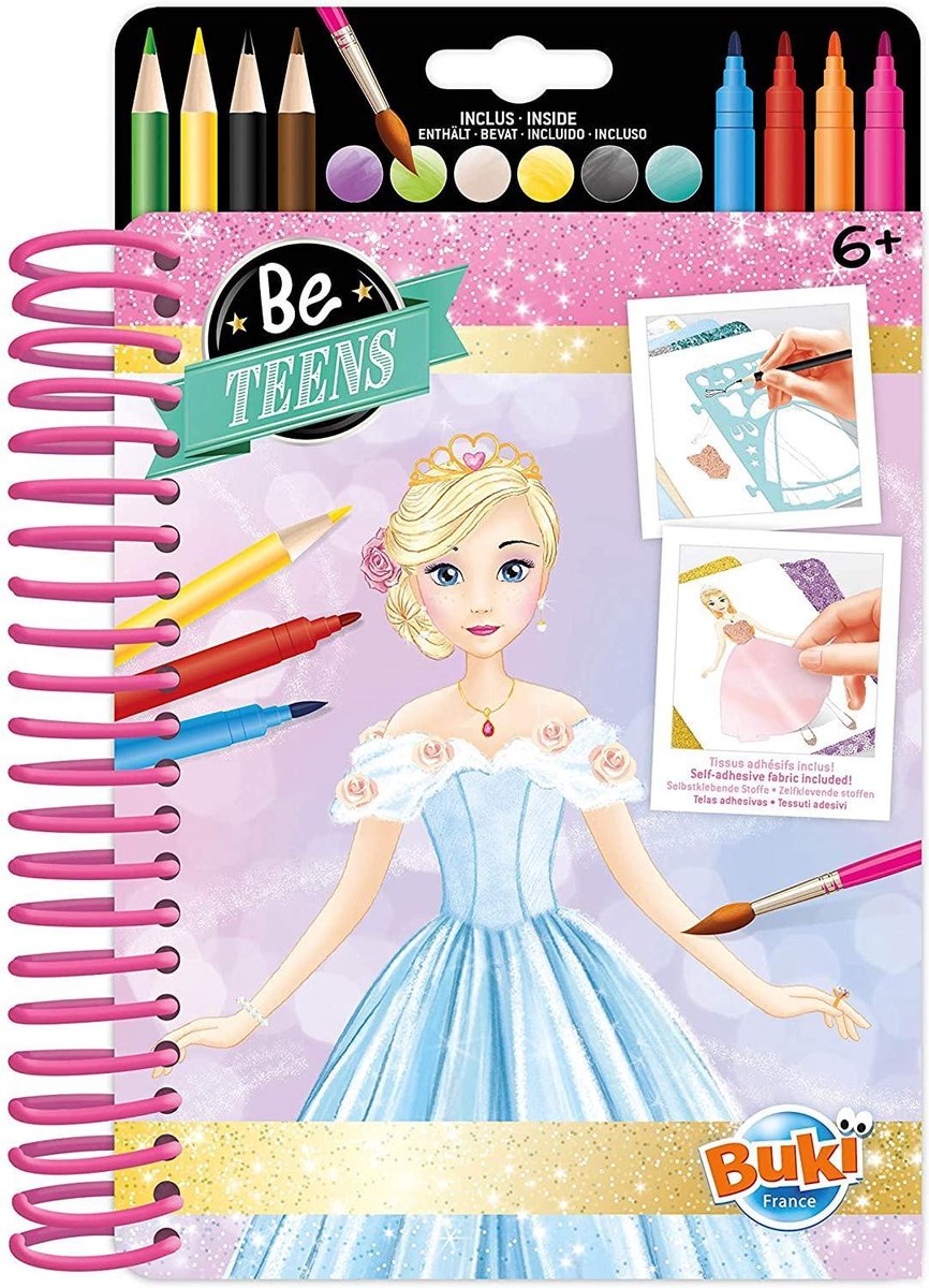   - Prinses - BeTeens - Schetsboek - Inclusief Potloden en Stiften