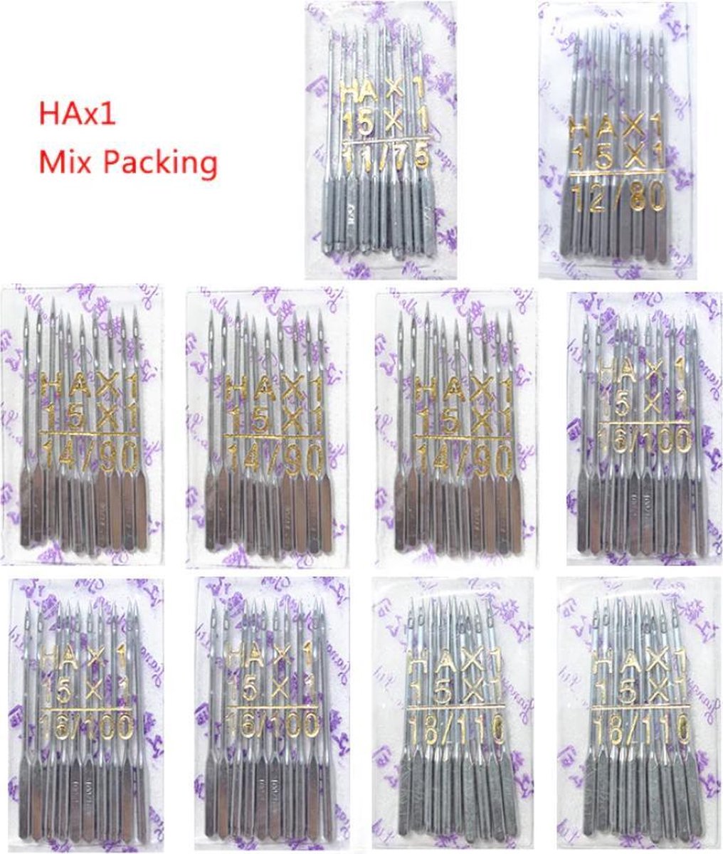 BukkitBow - 100 Naaimachine Naalden - Naalden Set Voor Naaimachine - 100 Delige Naalden set
