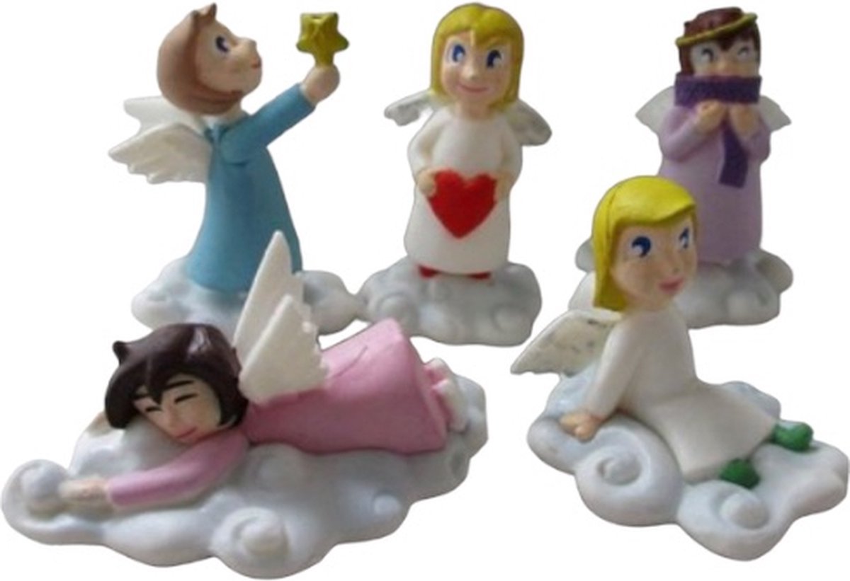 20 mini Geluksengeltjes - Mini poppetjes - 4 cm - Beschermengels