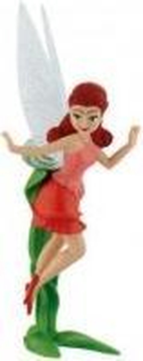 Disney Speelfiguurtje elf Rosetta met los blad - Peter Pan - Tinkerbel - 7 cm