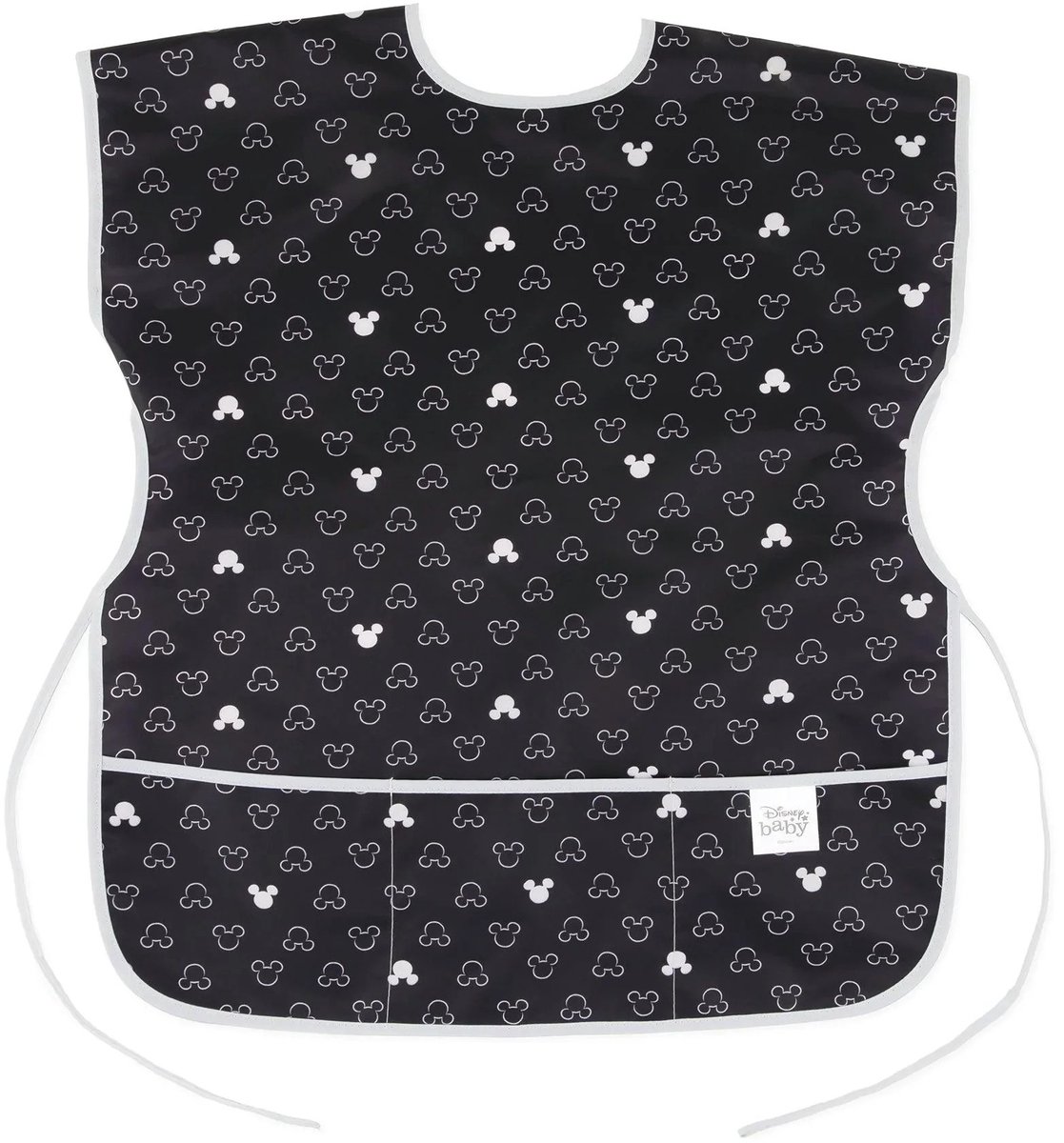 Bumkins - Kinder schilderschort korte mouw - Disney Mickey Mouse Icon Black + White (3-7 jaar)