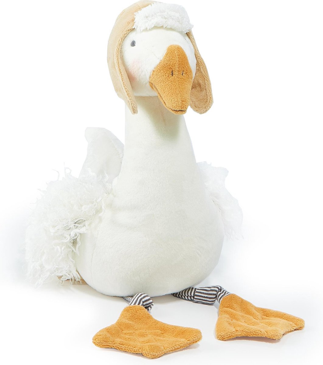   knuffel Sneeuwgans 30 cm wit