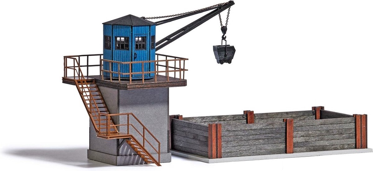 Busch - BEKOHLUNGSKRAN MIT KOHLEBANSEN H0 - modelbouwsets, hobbybouwspeelgoed voor kinderen, modelverf en accessoires