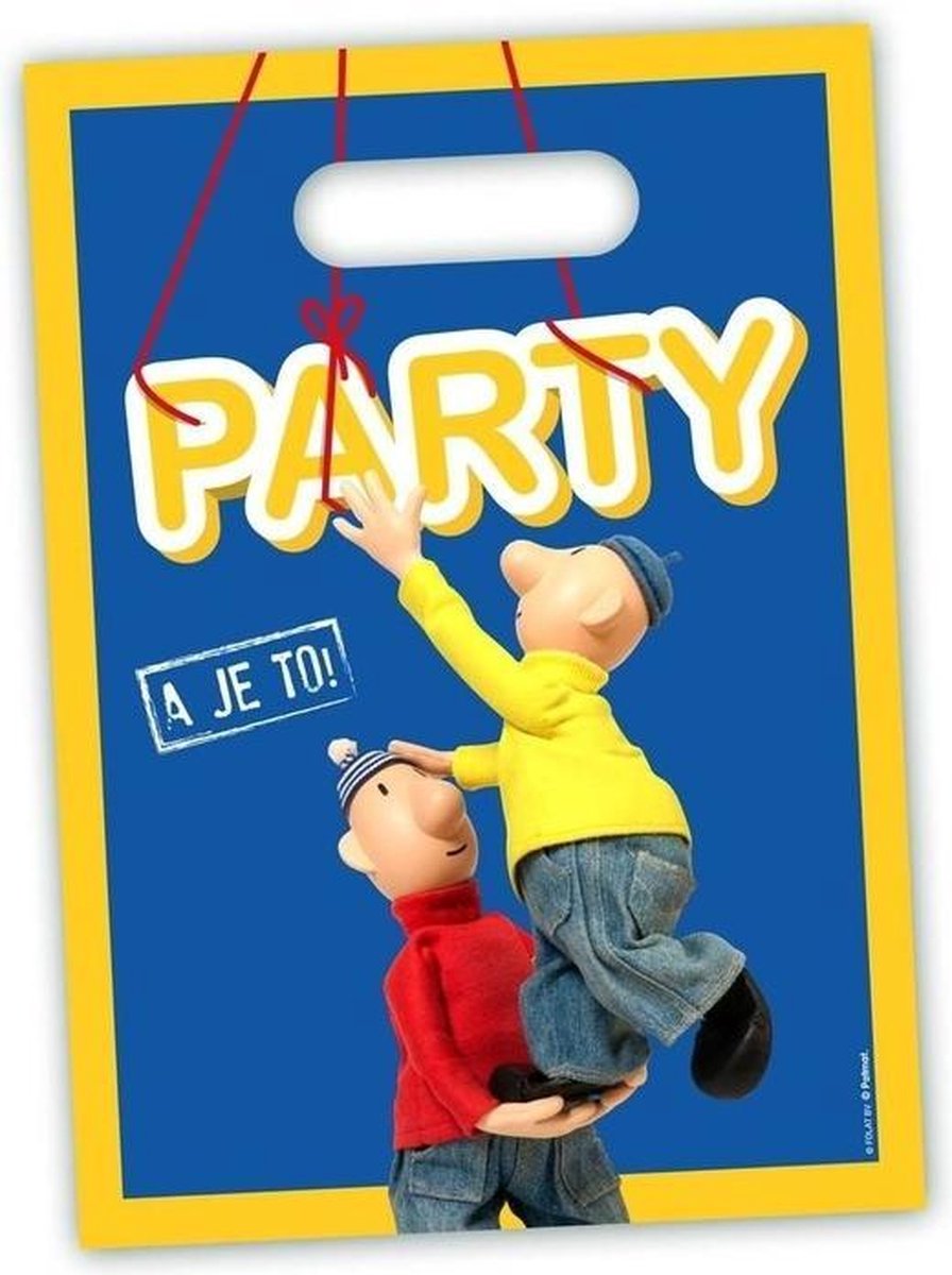 24x stuks Buurman & Buurman thema feestzakjes - uitdeelzakjes - snoepzakjes