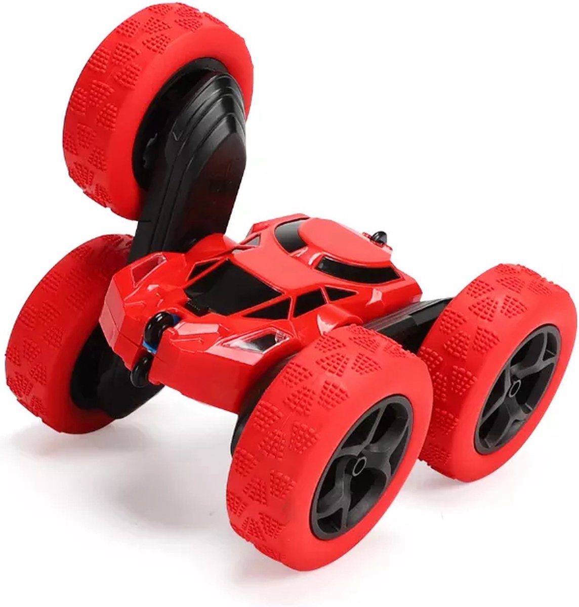 Buxibo - Radiografisch Bestuurbare Auto - 360° Graden Flip - Stunt Car - RC voertuig met Afstandsbediening - Off Road - Voor Kinderen & Volwassenen  - Red & Black