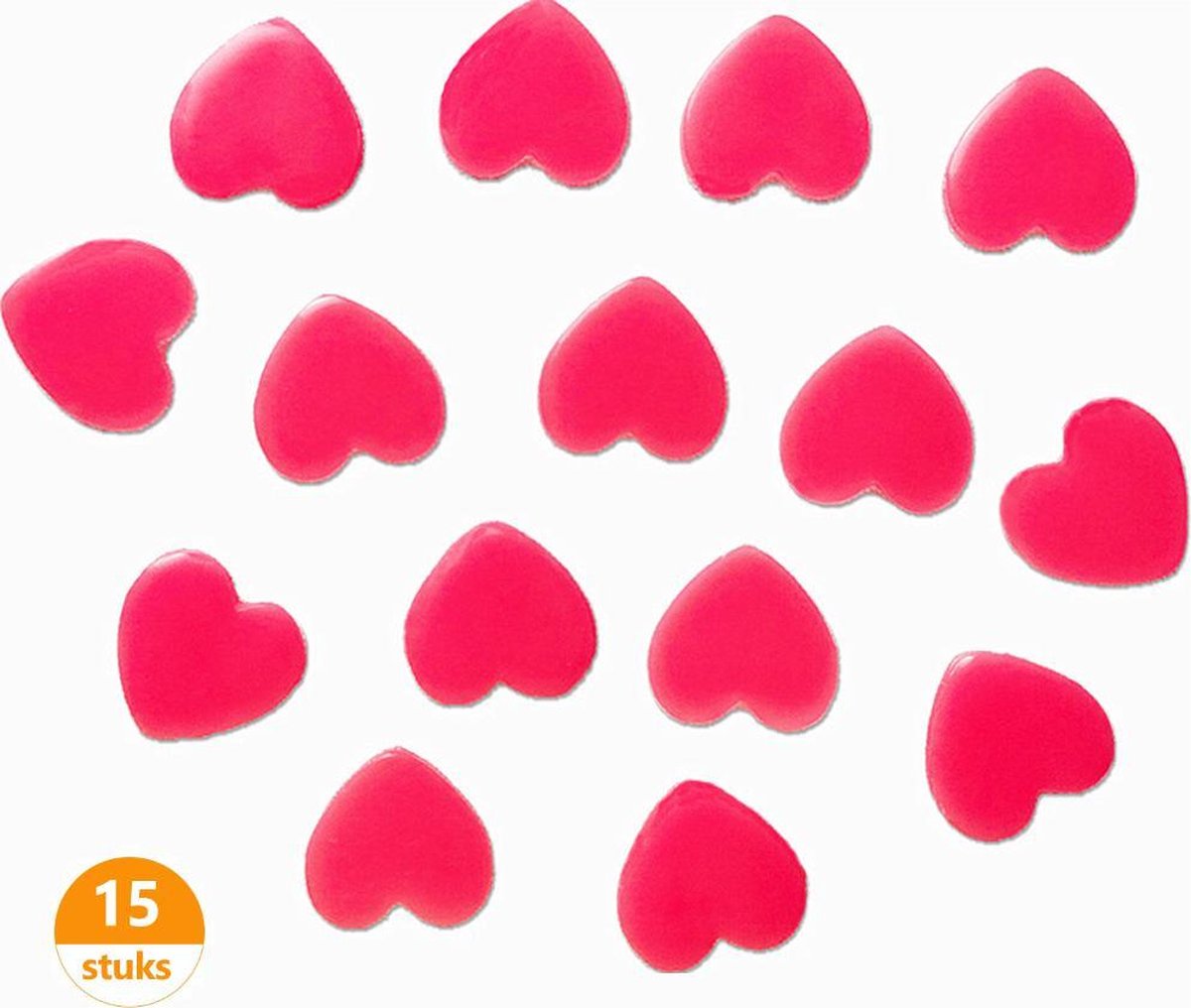 Diamond painting wax 2.5 x 2.5 CM set 15 stuks - Pink wax voor diamond painting - Hartjes