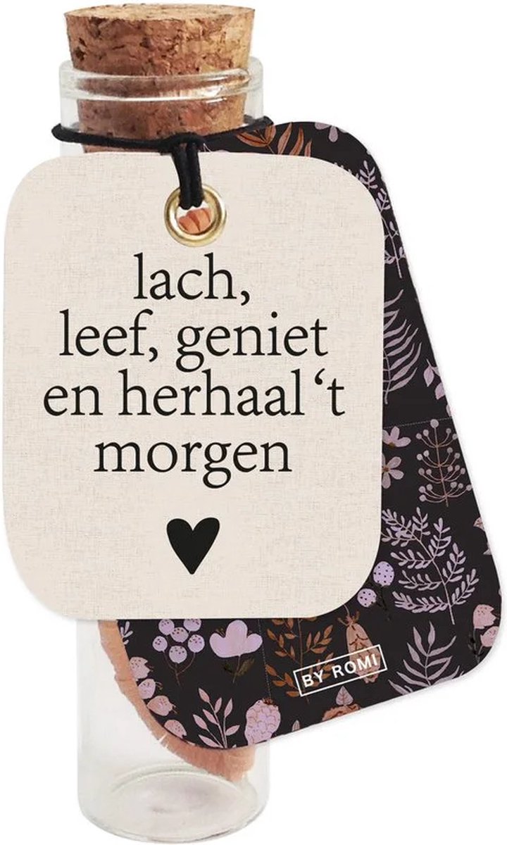 Wensbuisje met armbandje - Lach, leef, geniet en herhaal t morgen