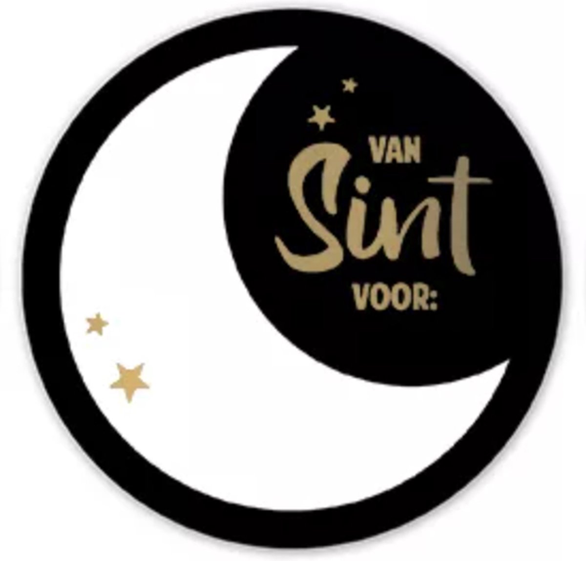 By Ronsie - Sinterklaas sticker - etiket label 10 stuks - doorsnede 50mm - cadeau- afsluit of decoratie stickers