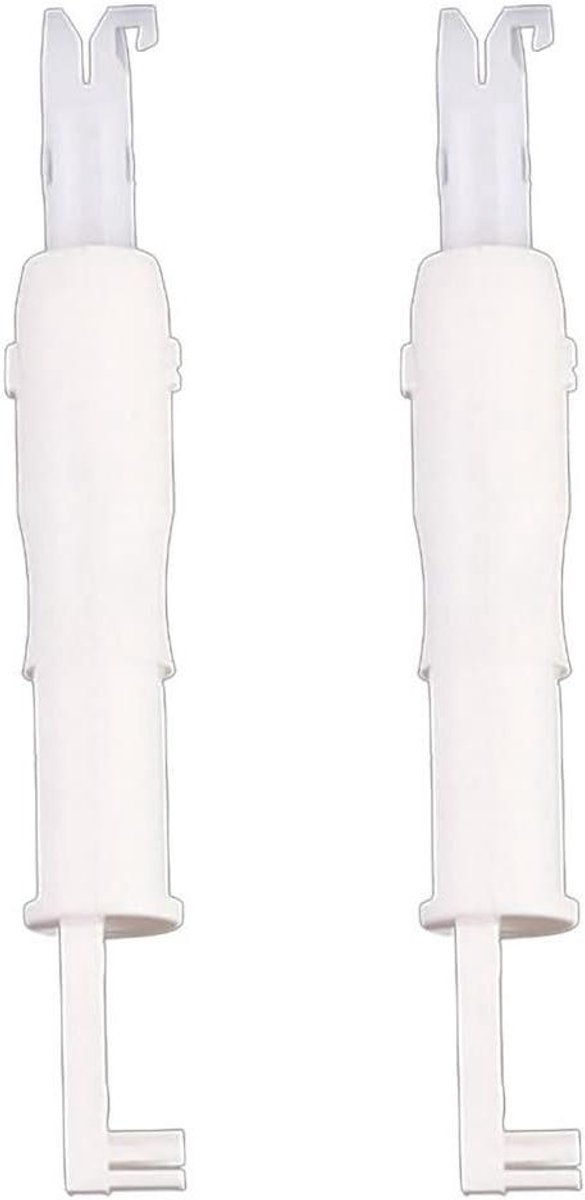 ByShane - Naaimachineaccessoires - 2 Stuks Naald Threading Tool - Wit - Professioneel - Automatisch Threader - Snelle Naaidraad - Voor Naaimachinegebruik