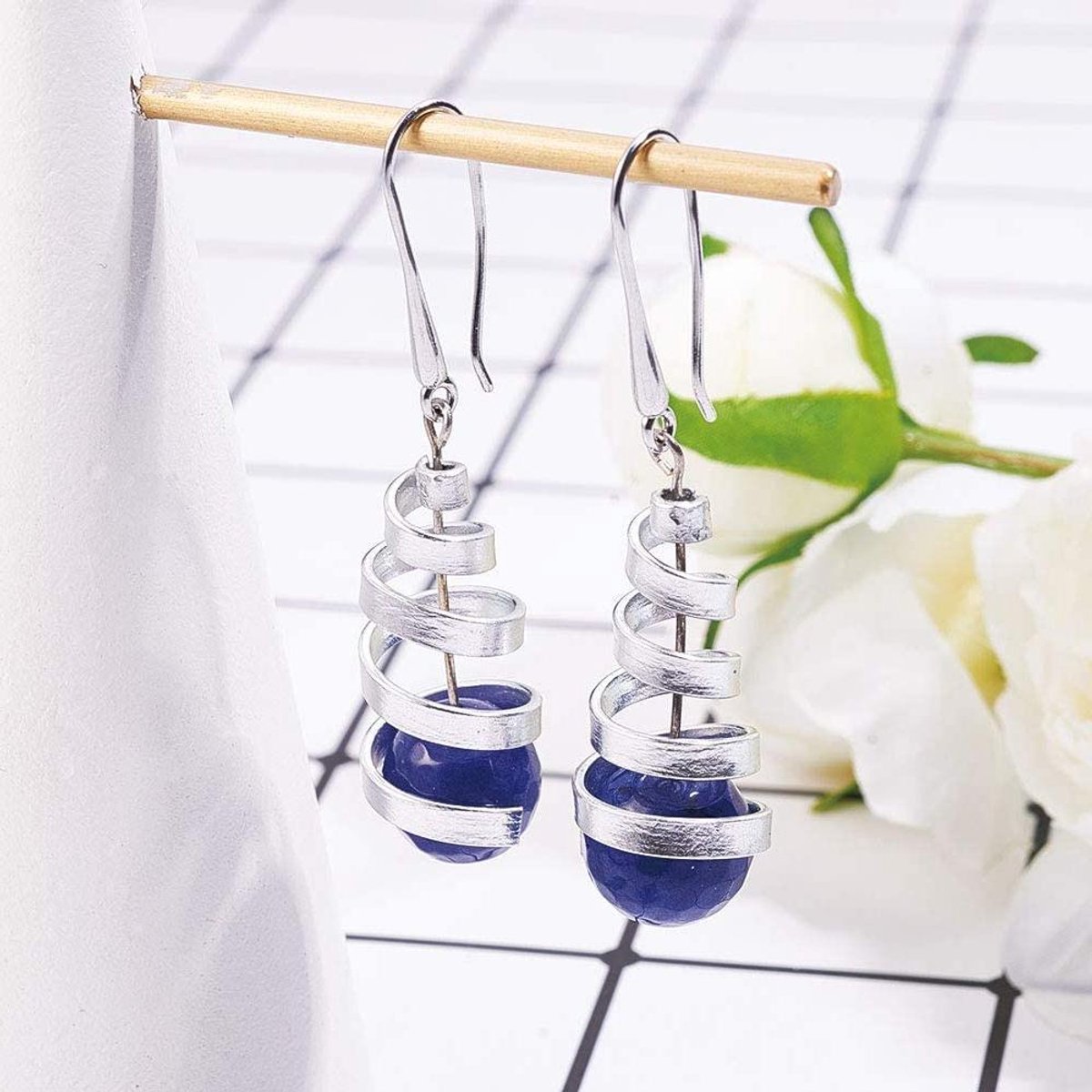 ByShane - Plat Aluminiumdraad 5 Rollen van 2m Elke - 5mm Breed - 18 Gauge - Sieraden en Handwerk - Zilver Kleur