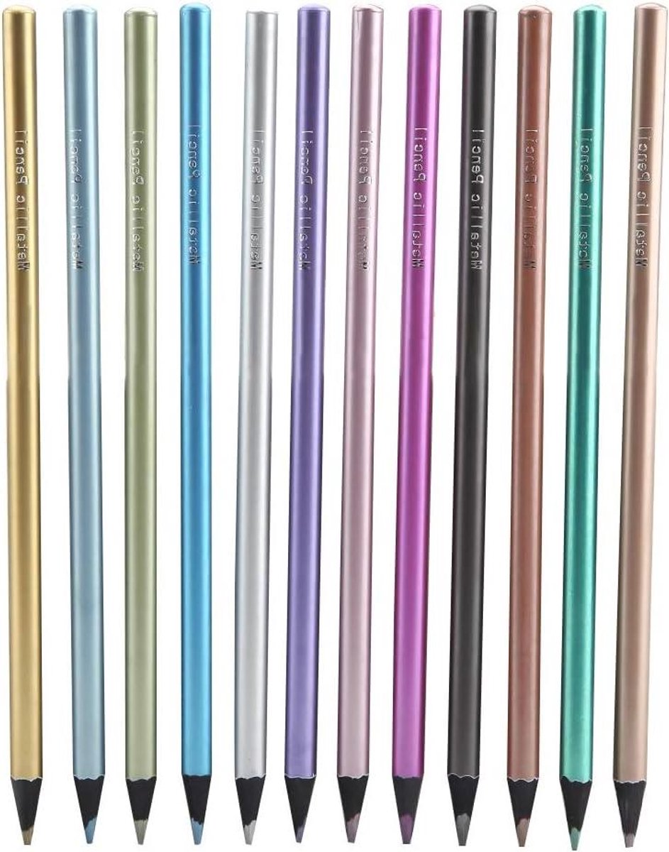 ByShane - Schilderkunst Metallic Gekleurd Potlood Set voor Kleurboeken en Schetsen