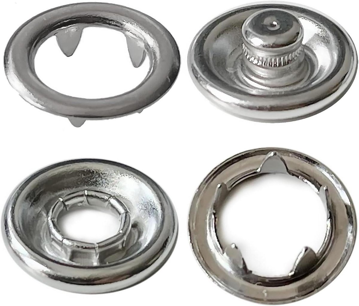 ByShane - Set van 150 drukknopen 10 mm voor naaien van leer, kleding, jassen en jeans